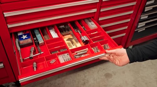 Ernst 10-Compartment Drawer Organizer Black - Heavy Duty Stackable Tool Tray