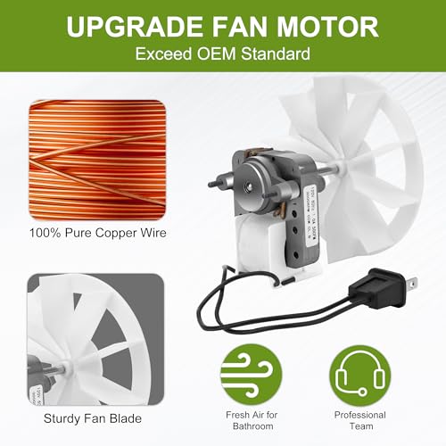 Fetechmate BP27 S97012038 Fan Motor with 1.77in Shaft for Broan 678 Replacement