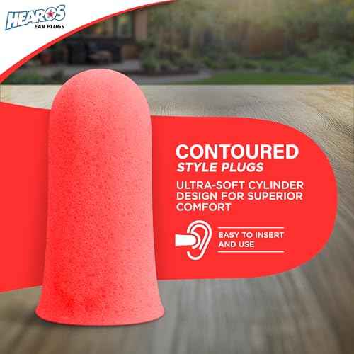Hearos Radical Protection Foam Ear Plugs, Hearing Protection, NRR 33, 12 Pair, Orange (5801)