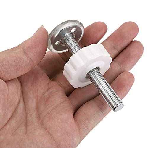 OwnMy M10 (10mm/0.39") Gate Adapters 4PCS Gate Threaded Spindle Rod Accessory Pressure Gate Replacement Parts Screw Mounted Bolts Kit for Stair Railing/Pets Doors, White