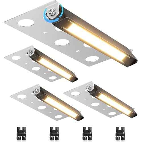 SUNVIE 7 Inch Hardscape Lighting 5W LED Retaining Wall Lights 3000K Warm White Low Voltage Landscape Lighting Waterproof Outdoor Step Lights with Connectors Paver Lights for Retaining Wall ETL, 4 Pack