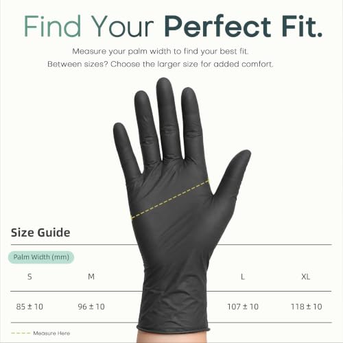 BEASTEK Black Nitrile Disposable Gloves Large 4.0 Soft+ Powder-Free 100 Count