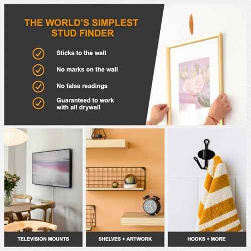 The Original StudBuddy¢ç Magnetic Stud Finder - Made in the USA - Easy to Use Stud Finder - No Batteries Required - Powerful Magnet Stud Finder - Stud Finder for Drywall and Wood