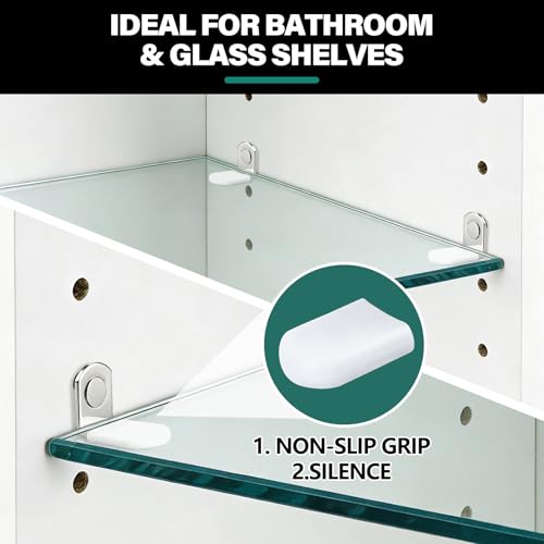 Oimyalsi 5mm Shelf Pegs Pack of 24 with Storage Box - L-Shaped Metal Pins with Anti-Slip Caps for Kitchen, Pantry, Bookcase, Medicine Cabinet & Glass Shelves