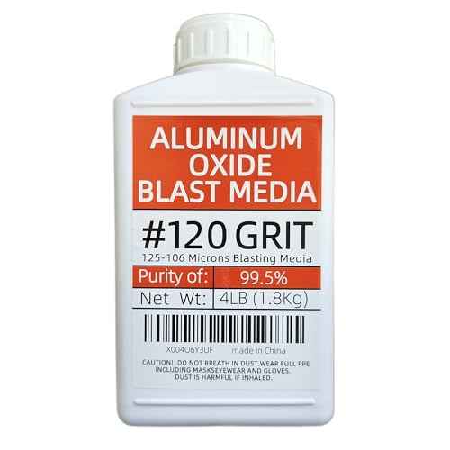 #120 Grit Aluminum Oxide Sandblasting Medium (4 Lbs/1.8 Kg) Fine Sandblasting Medium - Application: Used As Abrasive And Medium For Sandblasting Cabinets And Sandblasting Machines. (Purity 99.5%)
