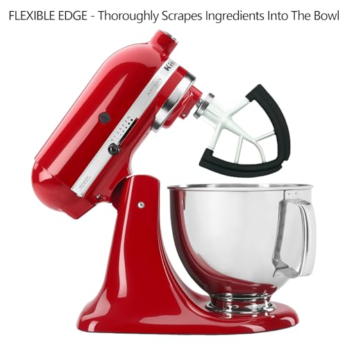 Flex Edge Beater for KitchenAid 4.5–5 Qt Tilt-Head Mixers with Silicone Edges
