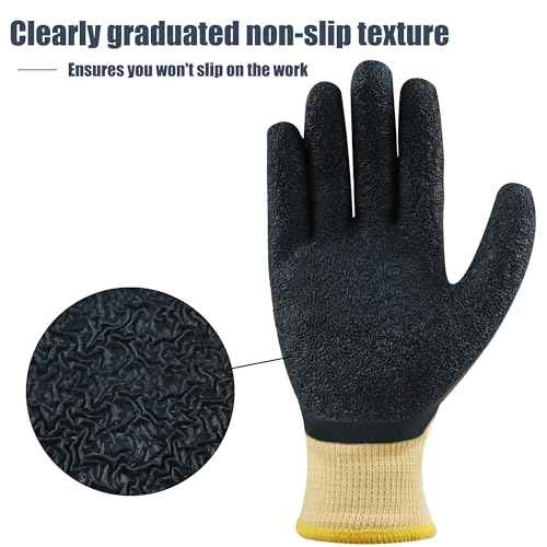 Insulated Electrician Gloves 400V High Voltage Resistant Flame Retardant Work Gloves, Electrical Rubber Non-slip Texture Design for Electricians Prevent Shock