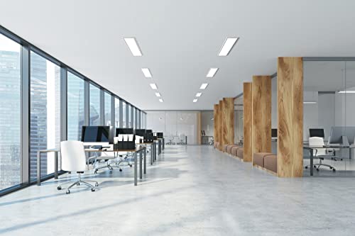 Lithonia Lighting CPANL 1x4 LED Flat Panel Light, 1 Ft. x 4 Ft. LED Light Panel, Ceiling Lighting Fixture, 4000 Lumens, 3500K/4000K/5000K Switchable CCT, Includes Direct Ceiling Mount Bracket, White