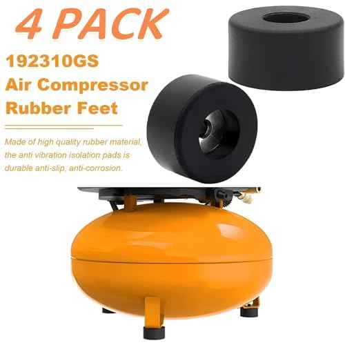 4 PCS 192310GS Air Compressor Isolator Pads, Replacement Rubber Isolator feet 094-0026, E106661, D091007 for Many Compressors Generators Pressure Washers Anti Vibration Foot Pad