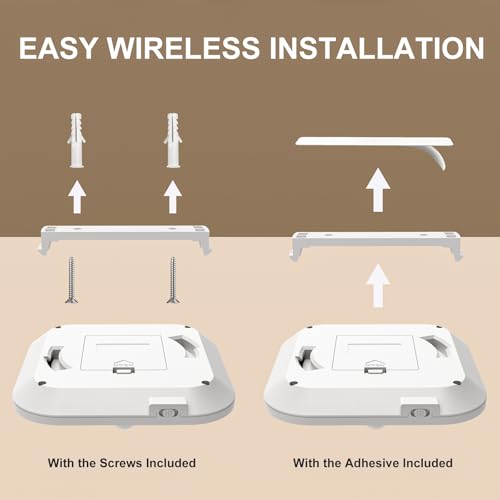 6000K Battery Operated Ceiling Light with Motion Sensor - Indoor LED Fixture