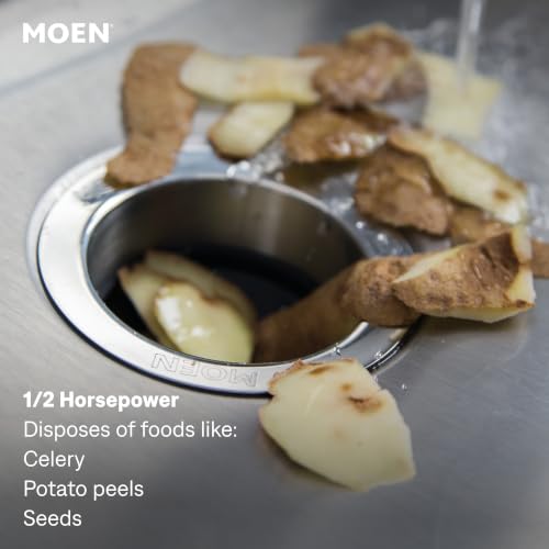 Moen Prep Series PRO 0.5 HP Compact Continuous Feed Garbage Disposal with Power Cord