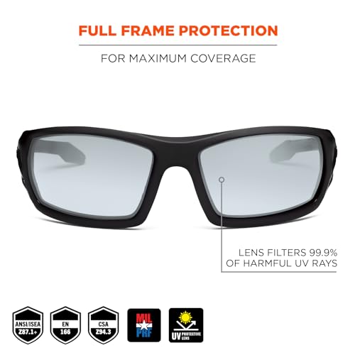 Ergodyne Skullerz ODIN Anti Scratch Safety Glasses, Anti-Fog, ANSI z87.1