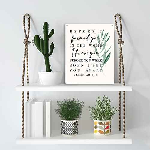 Christian Nursery Decor Before I Formed You In the Womb I Knew You Wooden Hanging Sign Baby Shower Bible Verse Wall Art Nursery Bedroom Decor Nursery Gifts 8 x 10 Inches