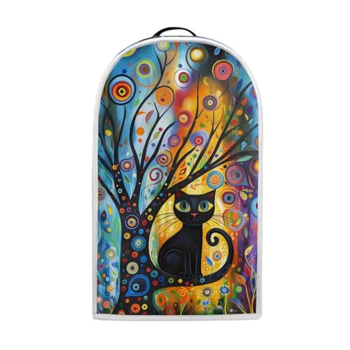 Black Cat Modern Art Blender Dust Cover with Top Handle – Fits Most Blenders