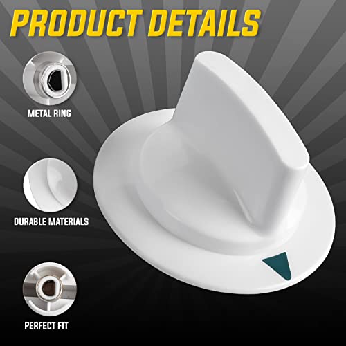 Pack 1 WE1M652 Dryer Timer Knob with Reinforced Ring for GE & Hotpoint, AP3995164/1264289 Replacements