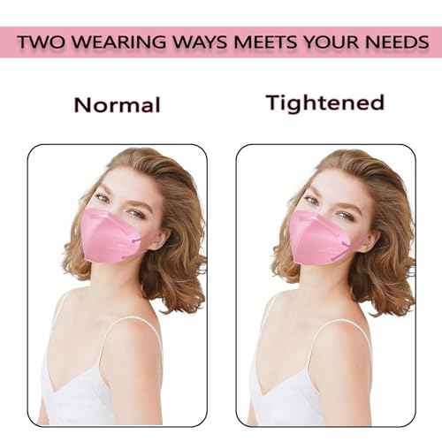 50pcs KN95 Face Mask 5 Layer Cup Dust Safety Masks Filter Efficiency¡Ã95% Breathable Elastic Ear Loops Masks