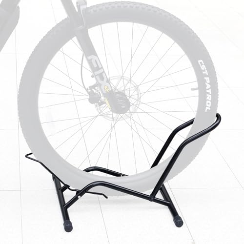 Bike Floor Stand for Mountain MTB & Road Bicycles 23c-4.0 inch Wide Tire 20-29 inch Tire Indoor Outdoor Bike Rack Bicycle Floor Stand Black