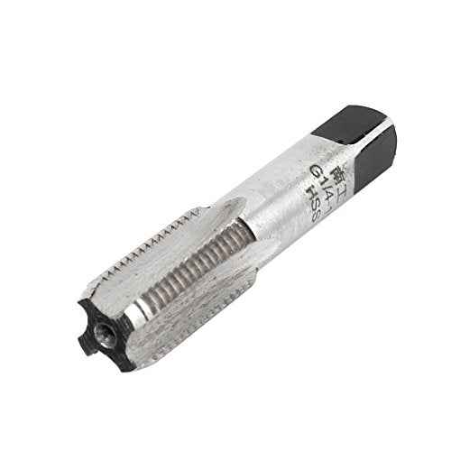 uxcell a15012200ux0336 G 1/4-19 BSP 55 Degree Pipe Thread HSS Tap 4 Straight Flutes