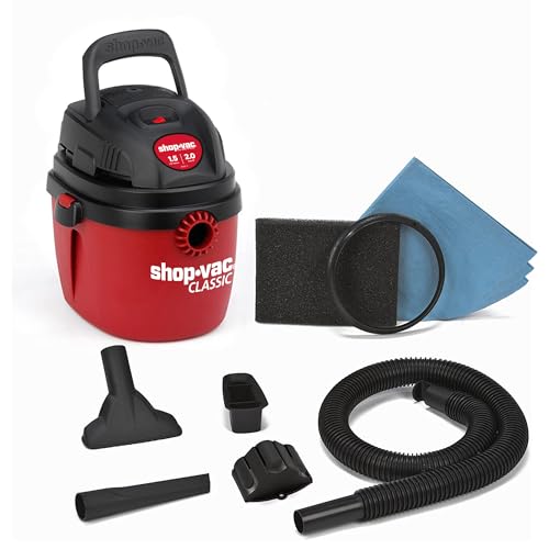 Shop-Vac 1.5 Gallon 2 Peak HP Wall-Mount Wet Dry Vacuum Cleaner