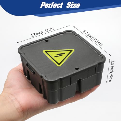 12 Pack Black Flame-Retardant Junction Boxes - Easy 5-Second Electrical Splice Connectors