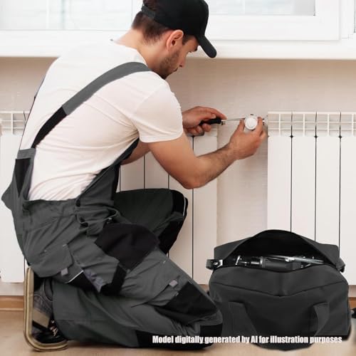 Baizoy Black 12-Inch Wide Mouth Tool Organizer Bag for Small Tools
