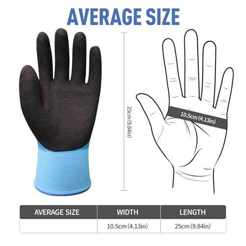 Electrician Insulated Gloves 1000V High Voltage, Waterproof for Palm Rubber Non-Slip Electrical Gloves