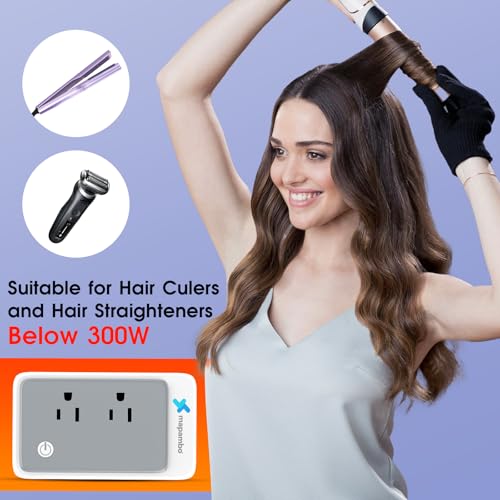 Mapambo Grey 220V to 110V Travel Voltage Converter for Europe, 6-in-1 Power Adapter with USB-C & USB-A Ports