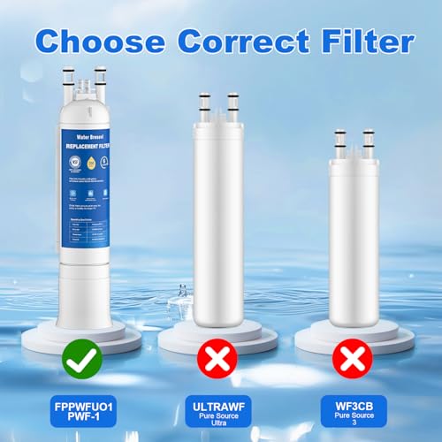 Water Bressvi 2-Pack Water Filter Replacement for Frigidaire & PurePour, NSF Certified
