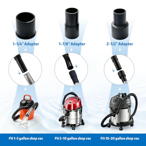 Kbiykuy Universal Shop Vac Extractor Attachment Hose Kit - Small