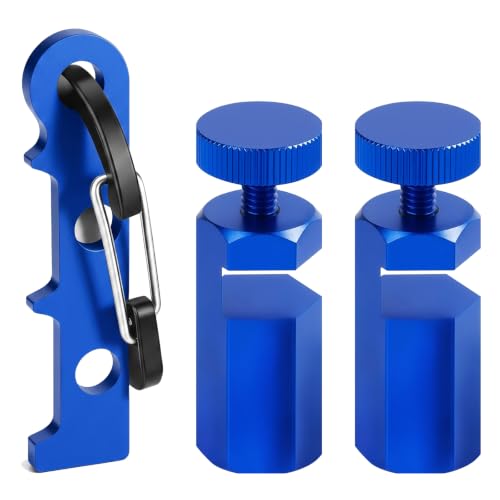 Blue Tall Stair Gauges for Framing Square with Holder & Hook | 2x 1.85x0.71in Stair Jig