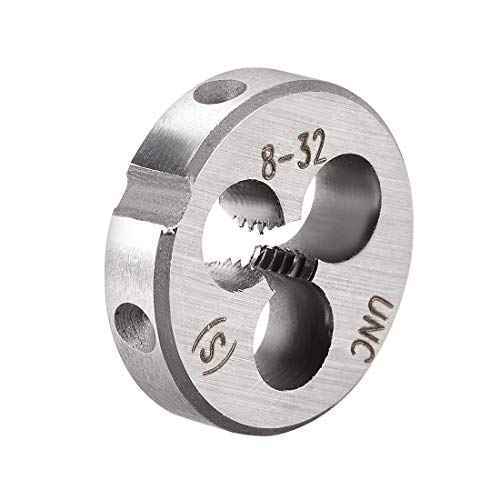 uxcell 8-32 UNC Round Die, Machine Thread Right Hand Threading Die, Alloy Tool Steel Screw Thread Cutting Die