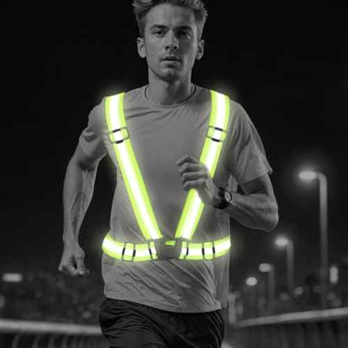 Reflective Safety Vest High Visibility Gear Warning Vest Adjustable Straps for Running Jogging Cycling Walking