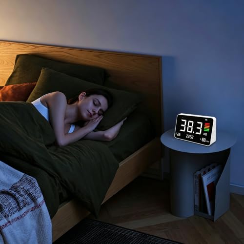 5-in-1 Desktop Decibel Meter 30-130dB A-Weighted Noise Level Meter with Thermometer Hygrometer Clock