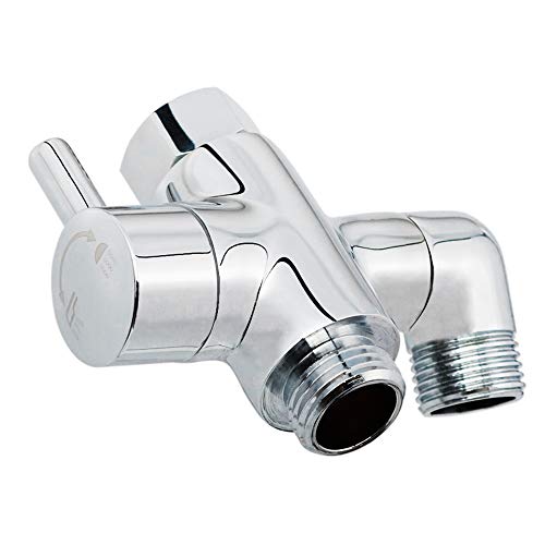 YDmeet Silver Brass Shower Arm Diverter Valve 3-Way for Handheld & Fixed Shower Heads