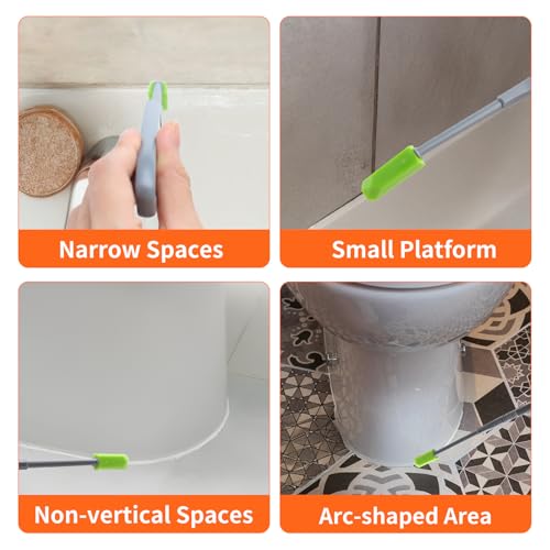 15 PCS Silicone Caulking Tool Kit, Tight Area Sealant Silicone Caulking Finishing Tools, Sealant Finishing Tools for Bathroom, Kitchen, Window, Floor, Sink Joint Caulk Removal