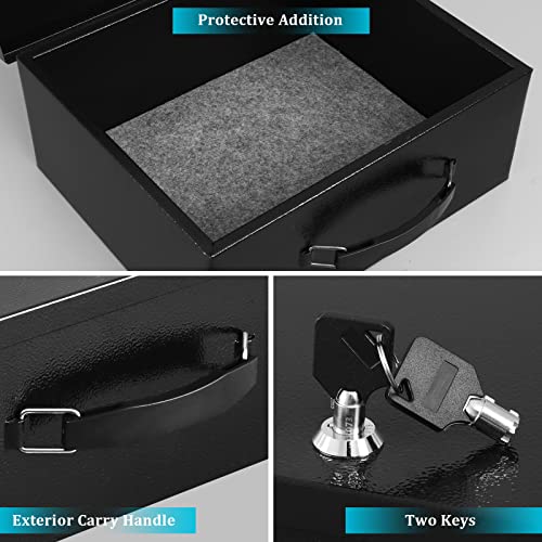 Dalmbox X-Large Fire Resistant Document Safe with Key - Black