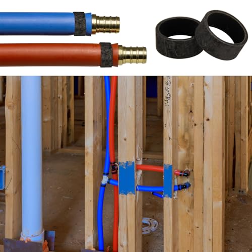 100 Pack 1/2" Copper PEX Crimp Rings for Plumbing Fittings - RUBY.Q