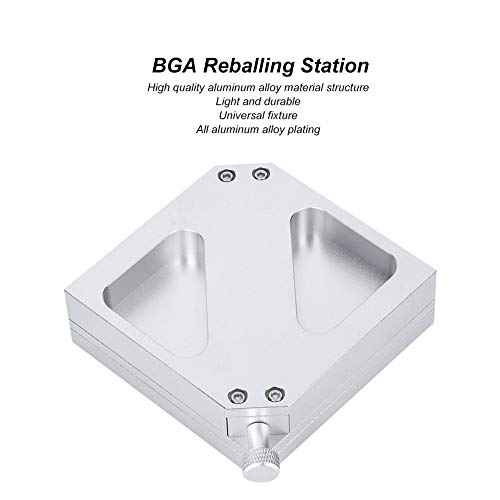 BGA Stencil Holder, Universal Luminum Alloy 90x90 Reballing Station HT?90 for BGA Chip Ball Planting