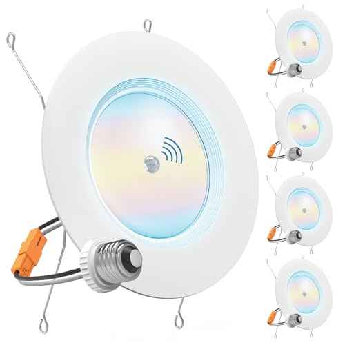 Sunco 6 Inch LED Can Lights Retrofit Recessed Lighting, Motion Sensor Ceiling Light, 850 LM, Selectable CCT 2700K/3000K/4000K/5000K/6000K, 10W, ETL 4 Pack.