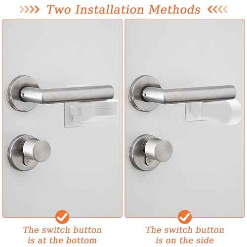 6P Child-Proof Door Lock Coolrunner Baby Proofing Door Handle Locks, Child Proof Door Lever Lock with Strong Adhesive for Protecting Kids and Toddler
