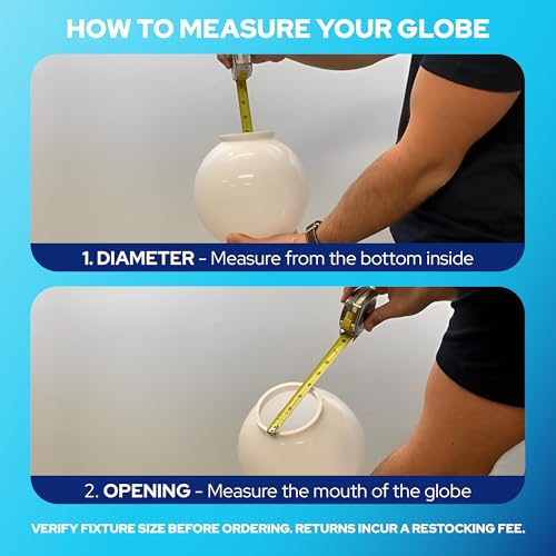 KASTLITE 6" White Acrylic Lamp Post Globe with 3.14" Fitter Neck