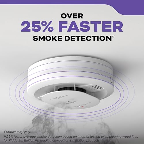 Kidde AA Battery-Powered Smoke & Carbon Monoxide Detector - 30CUDR-VRF with Voice Alerts & Wire-Free Interconnect - Home Safety