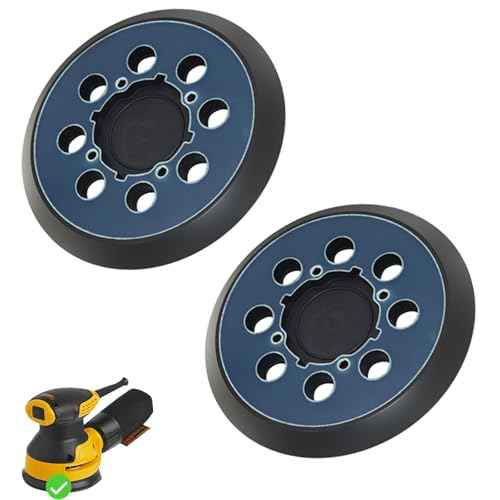 2 Pack Sander Pad for Dewalt 5" 8 Hole Hook and Loop Orbital Sander Pad Replacement for DeWalt DWE6421 6421K DWE6423 6423K DCW210B Replace Part# DWE64233 & N329079 (4 Screw Holes)