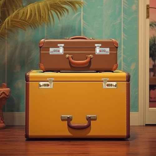 2pcs Luggage Combination Lock, Toolbox Hasp with Combination Lock, 3 Digit Password Lock (Gold)