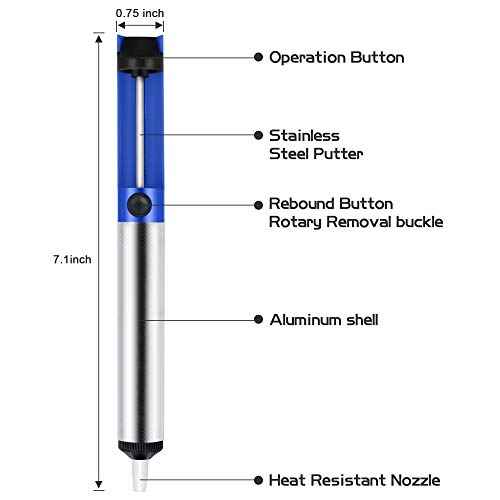 3 Pcs Solder Sucker Desoldering Vacuum Pump Solder Removal Tool