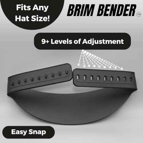 Hat Brim Bender -(1 PC) Hat Bill Bender Easy Snap-on Curving Band - Perfect Multiple Size Shaper Design - Black One Size Fits All - Plastic Reusable Shaping Bands