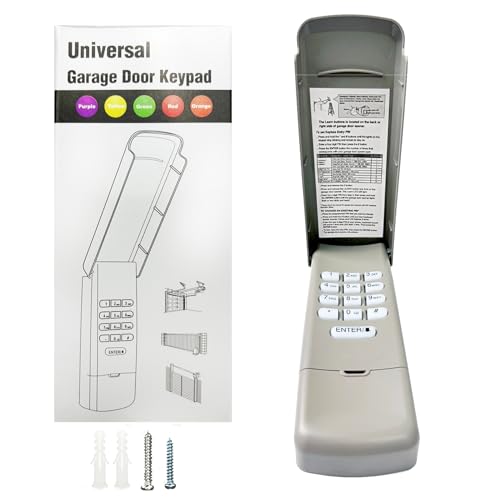 GIOATY Gray Wireless Garage Door Keypad for Liftmaster & Chamberlain Openers