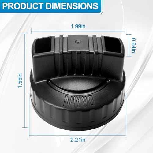47922 Vac Drain Cap Compatible with Ridgid Shop Vacuum Cleaner, 1.97'' ID Wet/Dry Vacuum Replacement Drain Cap£¨2pack£©