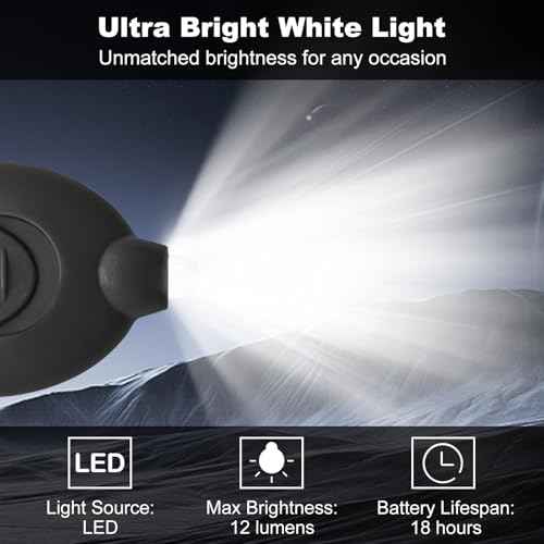 Mini LED Keychain Flashlights, Ultra Bright Keychain Flashlight Bulk, Compact and Lightweight Micro Torch, Emergency and Outdoor Pocket Flashlight, Multicolor Shell (8PCS)