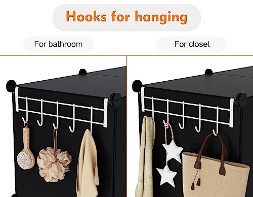 HOMIDEC 12-Cube Closet Organizer Storage Black - Modular Home Shelving